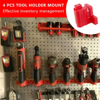 4Pcs Battery Mount Holder Wall Mount Machine for Milwaukee M12 12V Battery Electric Tool Fit Storage Rack Power Tools
