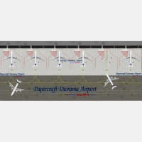 Papercraft Diorama Airport Apron 1:400 Big Diorama Display Dicetak ke 260 gsm Luster Premium Paper 1
