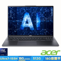 Acer 宏碁 Swift Go SFG16-72-74VY 16吋AI輕薄筆電(Core Ultra 7-155H/16GB/512GB/Win11)