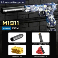 Toy Gun Kid Airsoft Pistol Weapons toys for boys Glock M1911 Revolver Manual Shell Ejection Soft Bullet fake guns pistolas