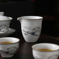 陶福氣 雪景公道杯創意陶瓷功夫茶具配件茶海輕奢茶道茶藝分茶器