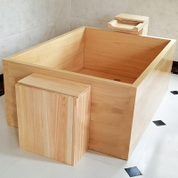 沐浴桶 實木日本檜木泡澡桶 家用美容院洗澡泡澡浴缸加厚耐用浴桶