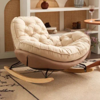 Fashion rocking chair nordic style lazy sofa balcony living room bedroom leisure luxurious eggshell penguin single sofa bed