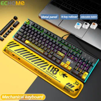 ECHOME Mechanical Keyboard Biochemical Theme Wired Keyboard for Esports Game Computer Office with Hand Bracket Various Switchs