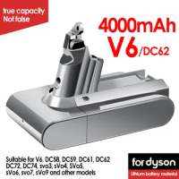 Dyson V8 V7 Vacuum Cleaner Battery SV10 5000mAh 21.6V Full/Fluffy/Animal Cleaning Battery and 4.0mAh Replacement Li-Ion Battery