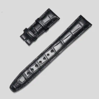 Crocodile Leather Replacement Watchbands for IWC Portugues Pilot Black Alligator Grain Watch Band Bracelet Strap 20mm 21mm 22mm