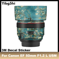 For Canon EF 50mm F1.2 L USM Lens Sticker Protective Skin Decal Film Anti-Scratch Protector Coat EF50/1.2 EF 50 1.2 F/1.2L F1.2L