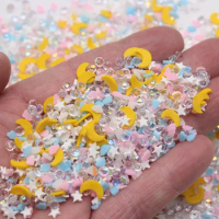 100g/Lot Simulation Cloud Moon Clay Slices Romantic Themed Fake Diamond Mixed Sprinkles Slime Crafts Filling