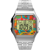 TIMEX 天美時 x Coca-Cola 限量聯名系列 電子錶-銀色不銹鋼帶/34mm