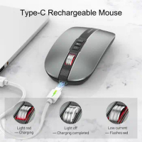 M113 Wireless Bluetooth-compatible Mouse USB 2.4G Dual Mode 2400DPI Noiseless Mute Mouse Type-C Charging For PC Laptop Mice