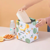 Kawaii Thermal Lunch Tote Bag Women Children's School Thermal Insulated Lunch Box Tote Food Small Cooler Bag Pouch