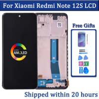 6.43''Super AMOLED For Xiaomi Redmi Note 12S LCD 2303CRA44A Display Touch Screen Digitizer For Redmi Note 12S Screen With Frame