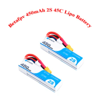 Betafpv 450mAh 2S 45C Lipo Battery for Meteor85 / Meteor85 HD / Beta75X / Mobula 7 and other 2S brushless Whoop drones
