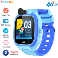 2024 New 1.44" Children 4G Video Call Smart Watch WIFI Location SOS Kids Phone Watches Waterproof Calculator Student Smartwatch