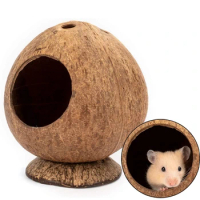 Simple Small Hamster Cage Animal Guinea-pig Nest Scratch-resistance Coconut Shell Hamster House Small Animal Hideout House 2024