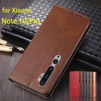 Magnetic Attraction Leather Case for Xiaomi Mi Note 10 Pro / Mi Note 10 Card Holder Holster Wallet Cover Flip Case Fundas Coque