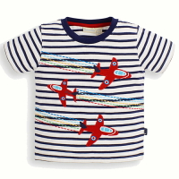 英國 JoJo Maman BeBe 超優質嬰幼兒/兒童100％純棉短袖上衣/T-shirt/動物T_戰鬥機分隊(JJH1552)