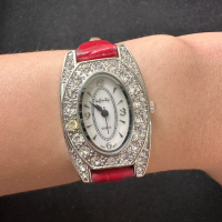 Infinity Red Leather Watch