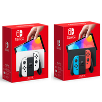 【預購首批】任天堂新主機 Nintendo Switch (OLED款式) 台灣公司貨+ 保護貼+遊戲片1片+充電支架