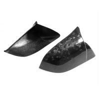 Rearview Side Mirror Covers Cap For Tesla Model 3 M Style Dry Forged Carbon Fiber Sticker Add On Casing Shell