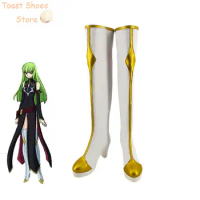 Anime Code Geass Queen CC Cosplay Shoes PU Leather Shoes Halloween Carnival Boots Costume Prop