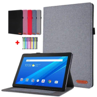 For Lenovo Tab M9 Case 2023 TB-310FU 9.0 inch Cloth Protective Shell Tablet Flip Etui For Lenovo Tab M9 M 9 Cover + Gift