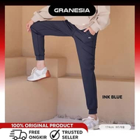 STL Metro NY Belly Cover Jogger Pants|Celana Olahraga Lari Jogging Wanita M Ink BLue