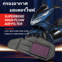 NJCAR ดัดแปลงตัวกรองอากาศYAMAHA X-MAX300 NMAX155 Honda PCX160 ADV160 CLICK160 กรองอากาศ เวฟ สำหรับ H