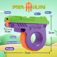 Mini M1911 Antistress Gun Toy Creative Push Whistle Fingertip Carrot Gun Model Fidget Decompression Sensory Toy for Kid Adult
