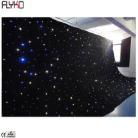 Promotional price Led stage star curtain screen 4x6m BW DMX function in door led fabrice Star Cloth Drapes