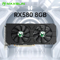 MAXSUN Brand New AMD RX 590 8GB 2304SP Video Graphics Card GDDR5 GPU 256Bit rx590 8g for computer desktop esports game Office