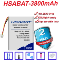 HSABAT Top Brand 100% New 3800mAh 533-000132 Battery for Logitech G533 G933 G533S G933S g935 in stock