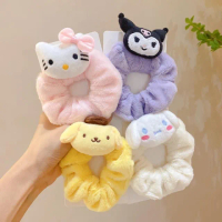 【東京 Ito】毛絨兒童卡通可愛髮圈(扎頭繩高彈性橡皮筋女髮飾品 庫洛米 布丁玉桂狗)
