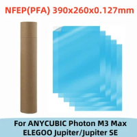 5Pcs PFA Film 13 Inch 390x260x0.127mm NFEP Film For ANYCUBIC Photon M3 Max ELEGOO Jupiter SE / Jupit