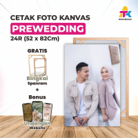 CETAK FOTO 24R KANVAS PREWEDDING [ ATK INDONESIA ] UKURAN 52 x 82 Cm
