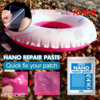 10PCS Inflatable Repair Kit Waterproof Self-Adhesive Repair Patch for Water Mat Swimming Ring Pool Float Air Bed Nano Repair