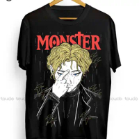 Monster Johan Liebert T-Shirt Kenzō Tenma Naoki Urasawa Black Shirt All Size Christmas Gift Streetwe