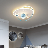 房吸頂燈簡約現代月球太空人太空人女男房間LED臥室燈具