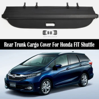 Rear Trunk Cargo Cover For Honda FIT Shuttle 2015-2024 Shield Shade Curtain Partition Board Privacy Blinds Security Accessories