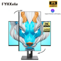 27inch 240Hz 2K QHD Computer Gaming Flat IPS LCD Monitor DP/100w TypeC 1ms Response Free-Sync G-Sync Rotary Lifting With Speaker