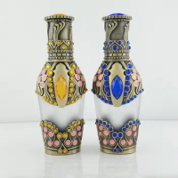 Vintage Perfume Spray Bottle Refillable Arab Style Essential Oil Dropper Glass Portable Empty Perfum