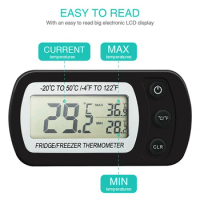 Mini Digital Electronic Fridge Frost Freezer Room LCD Refrigerator Thermometer Meter With Hook Hanging Household New