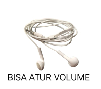 Headset for iPhone Colokan Jack 3.5 MM . Handset Jek Bulat 3.5MM + Tomobol Volume . Handsfree Hedset