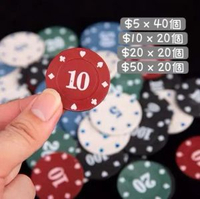 其他品牌 - 100片籌碼套裝 聚會必備 專用籌碼 德州撲克 棋牌 啤牌 麻將 魚蝦蟹 (產品不包括籌碼盒) (M)