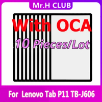 10 PCS Outer (NO Touch) Glass Screen For Lenovo Tab P11 TB-J606F TB-J606L J606 Front Glass Outer Touch Glass Screen Replacement