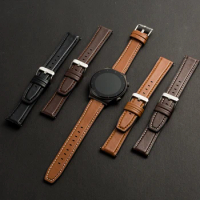 22mm Leather+silicone strap for Galaxy watch 46mm/Gear S3/Gear S4/Samsung Galaxy watch46/Active Huawei watch GT/wacth2pro/GTR-47