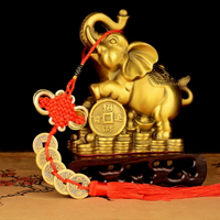 卓弘銅大象擺件一對如意吸水象對象客廳裝飾品開業禮品直播