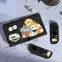 Cute Cat Protector Case for Nintendo Switch OLED, NS Game Accessories,Handheld Separable Shell for NS Joycon, Switch Oled Cove