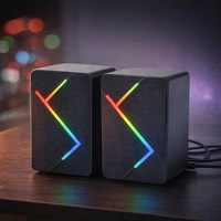 Speaker Komputer Laptop K2066 RGB 2.0 – USB Powered Stereo Sound | Speaker Gaming Mini LED Power 6W