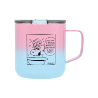 【大西賢製販】SNOOPY史努比 保溫保冷不鏽鋼馬克杯 350ml 漫畫 粉藍(餐具雜貨)(保溫杯)